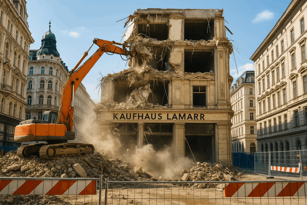 Skandal im Herzen Wiens: Abriss-Chaos um Kaufhaus Lamarr enthüllt Bauordnungslücken!