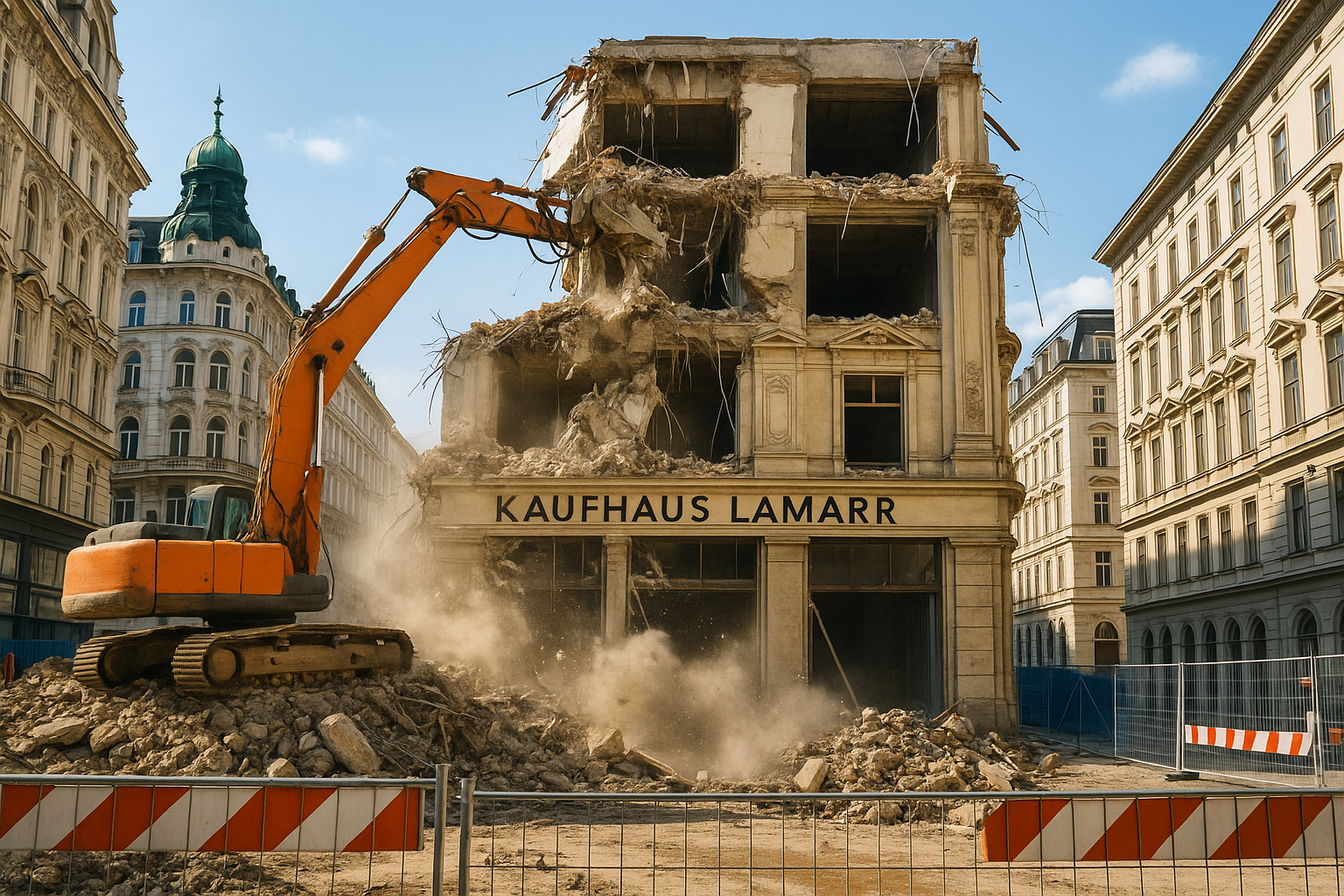 Titelbild zu „Skandal im Herzen Wiens: Abriss-Chaos um Kaufhaus Lamarr enthüllt Bauordnungslücken!“