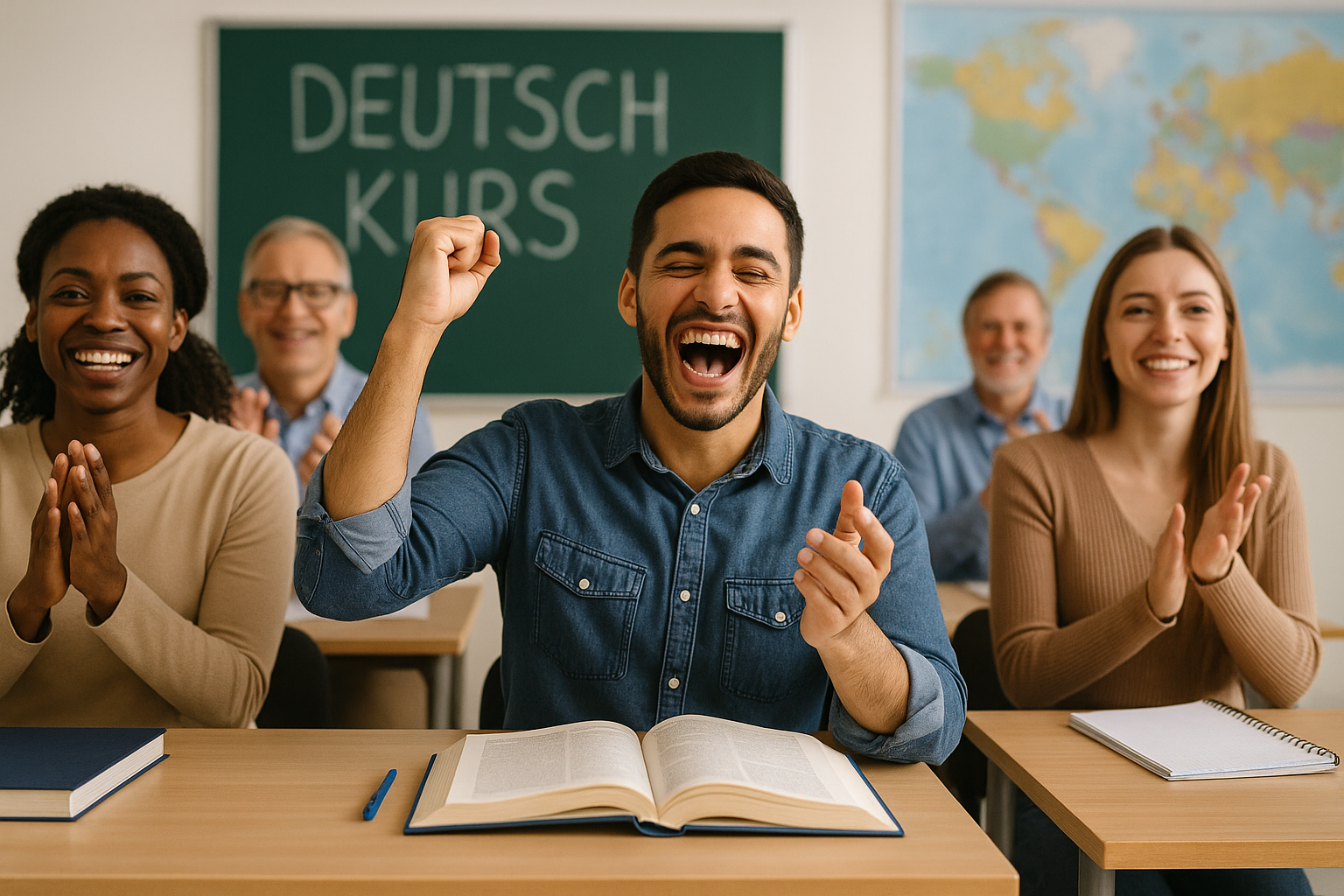 Titelbild zu „Deutschkurse für Flüchtlinge: Warum 85% der Teilnehmer jubeln!“