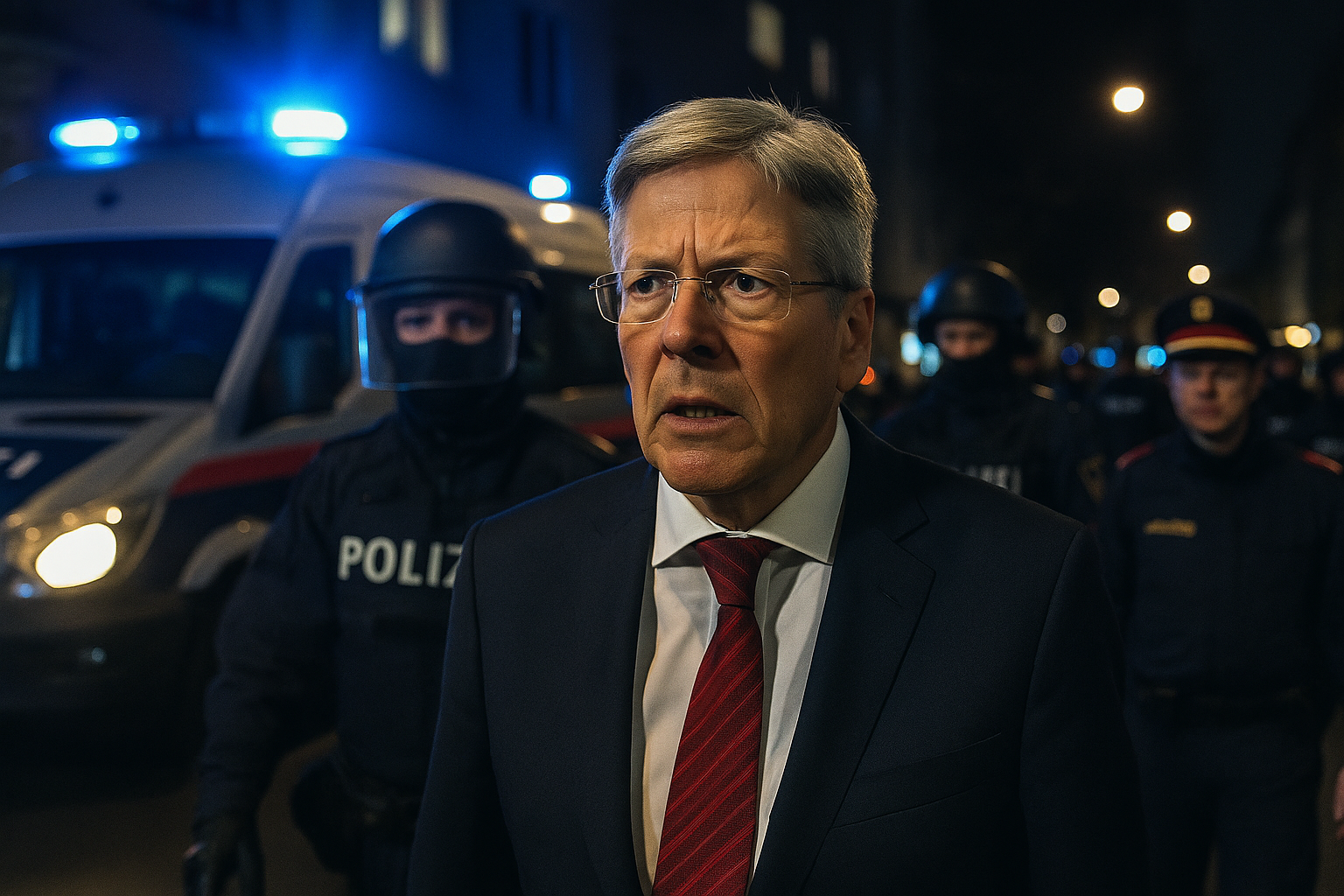 Titelbild zu „Skandal um Polizei-Großeinsatz: Landeshauptmann Kaiser unter Beschuss!“