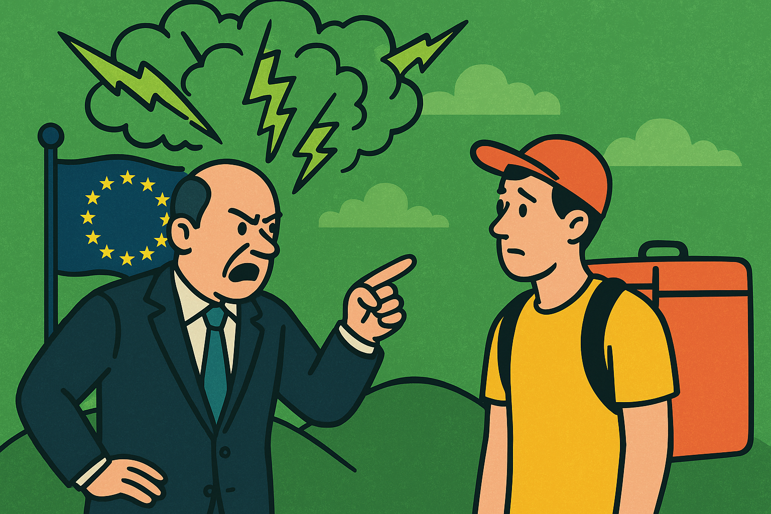 Titelbild zu „Grünes Donnerwetter: EU-Plattformrichtlinie als Rettungsanker für Dienstnehmer?“