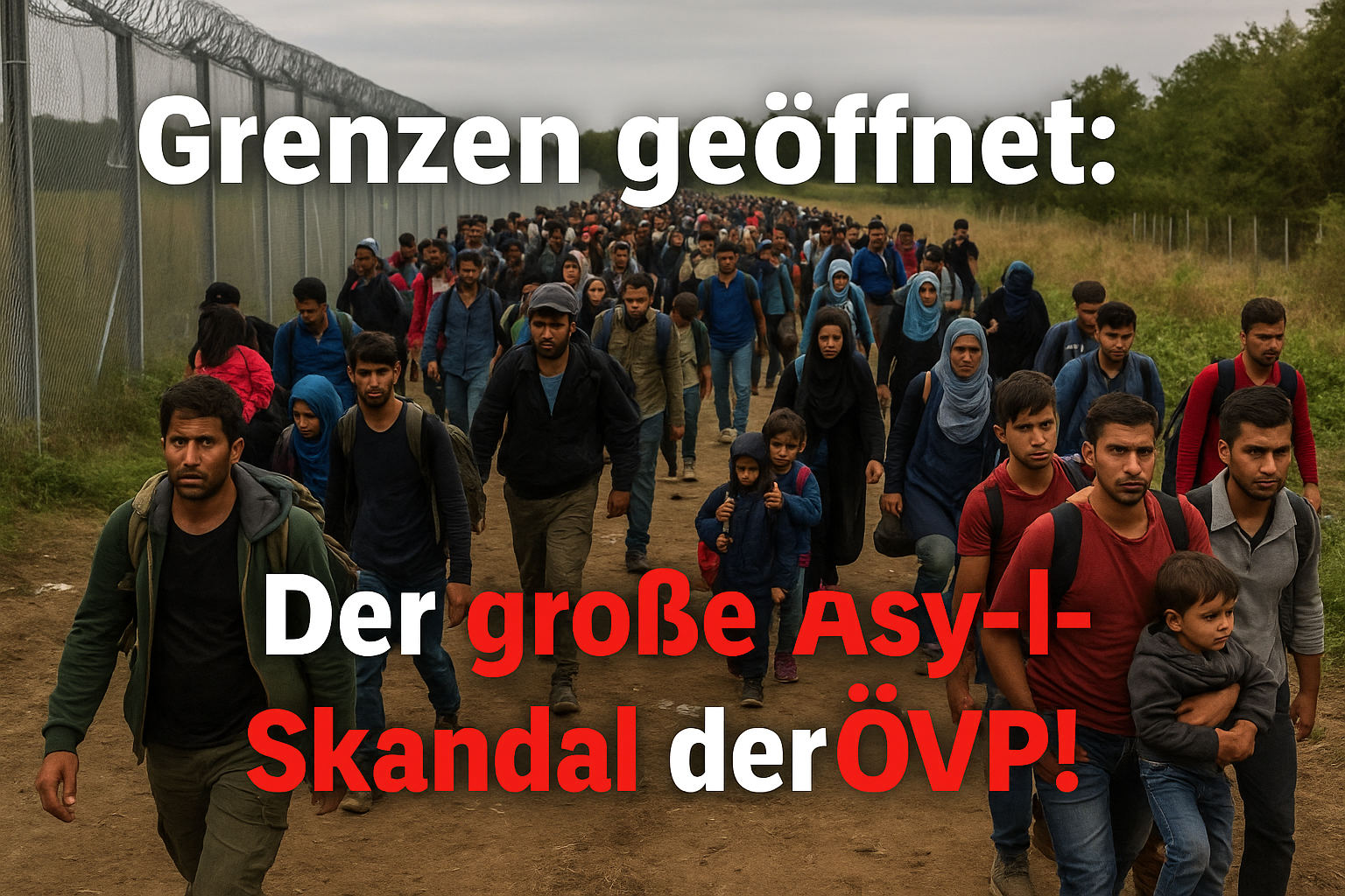 Titelbild zu „Grenzen geöffnet: Der große Asyl-Skandal der ÖVP!“