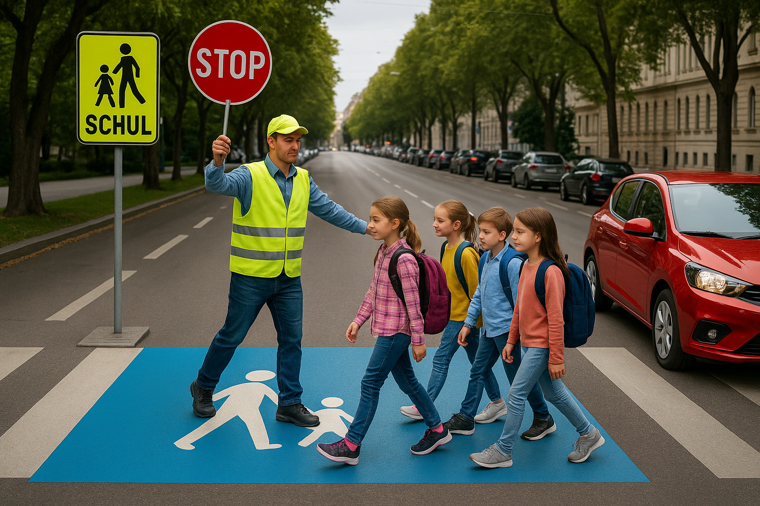 Titelbild zu „Wiens Schulwege: Revolutionäre Sicherheitsmaßnahmen sorgen für Aufsehen!“