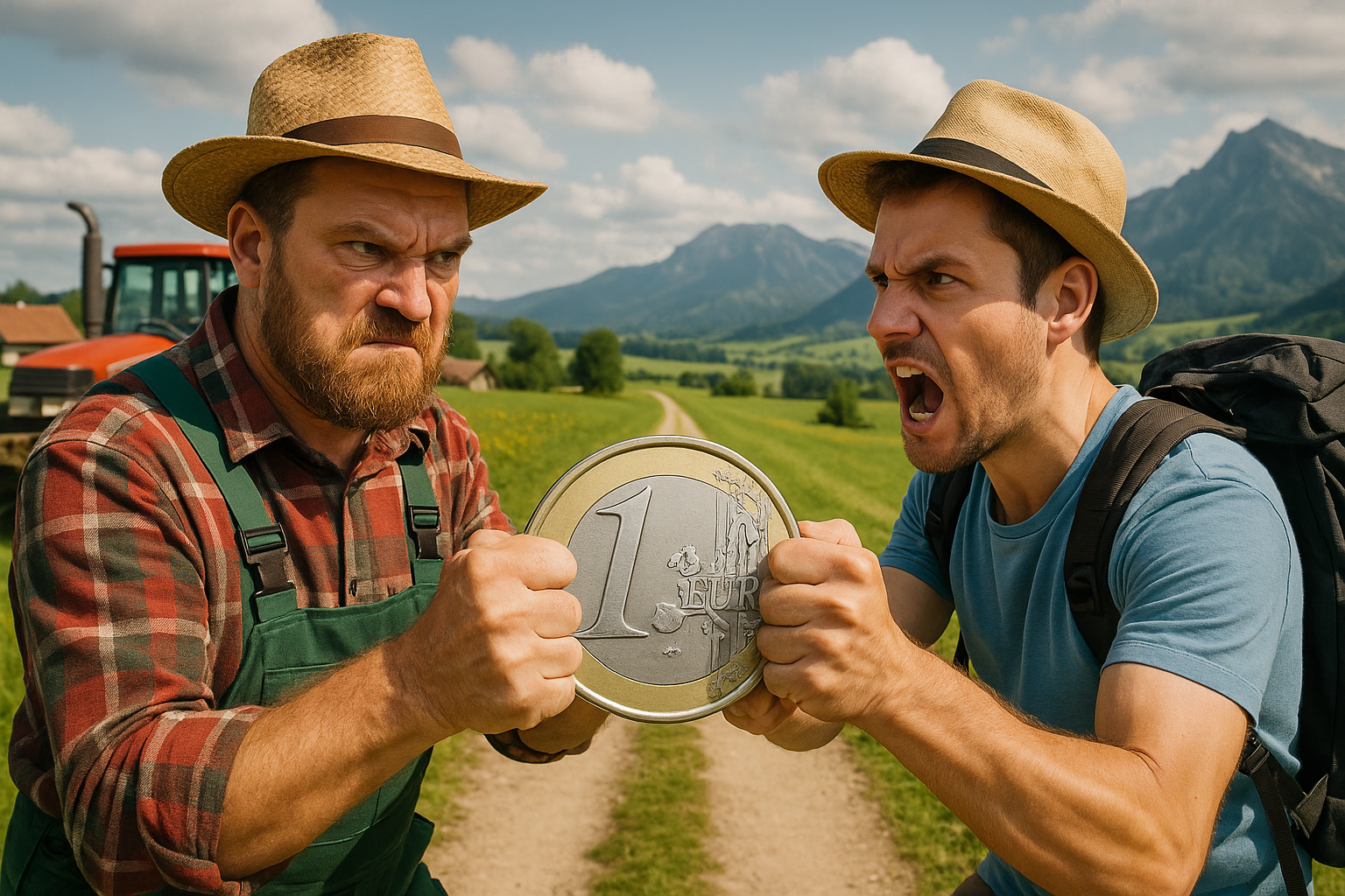 Titelbild zu „Bauern gegen Tourismus: Der Kampf um den Euro eskaliert!“