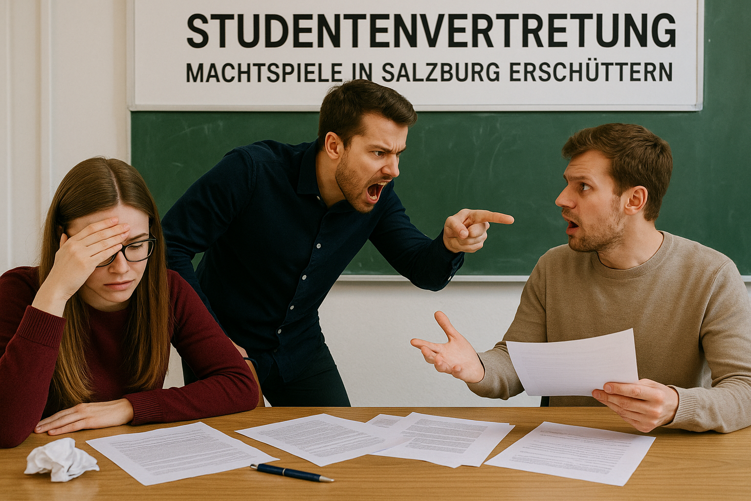 Titelbild zu „Chaos in der Studentenvertretung: Machtspiele in Salzburg erschüttern“