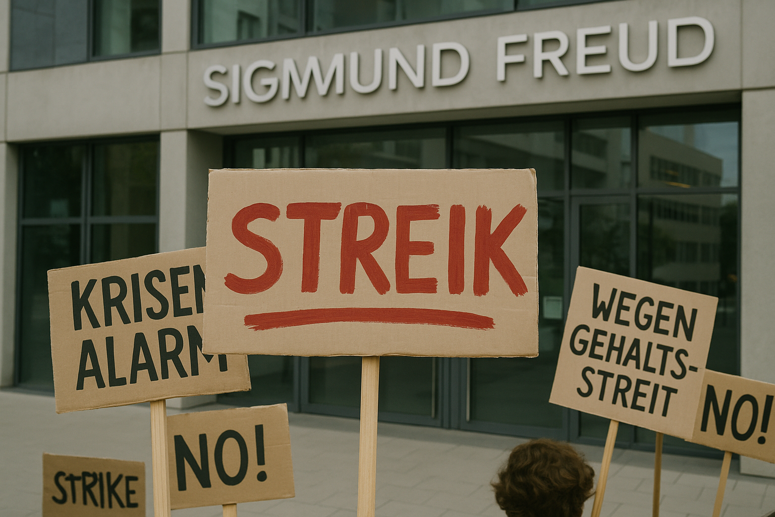 Titelbild zu „Krisenalarm an der Sigmund Freud Uni: Streikgefahr wegen Gehaltsstreit!“