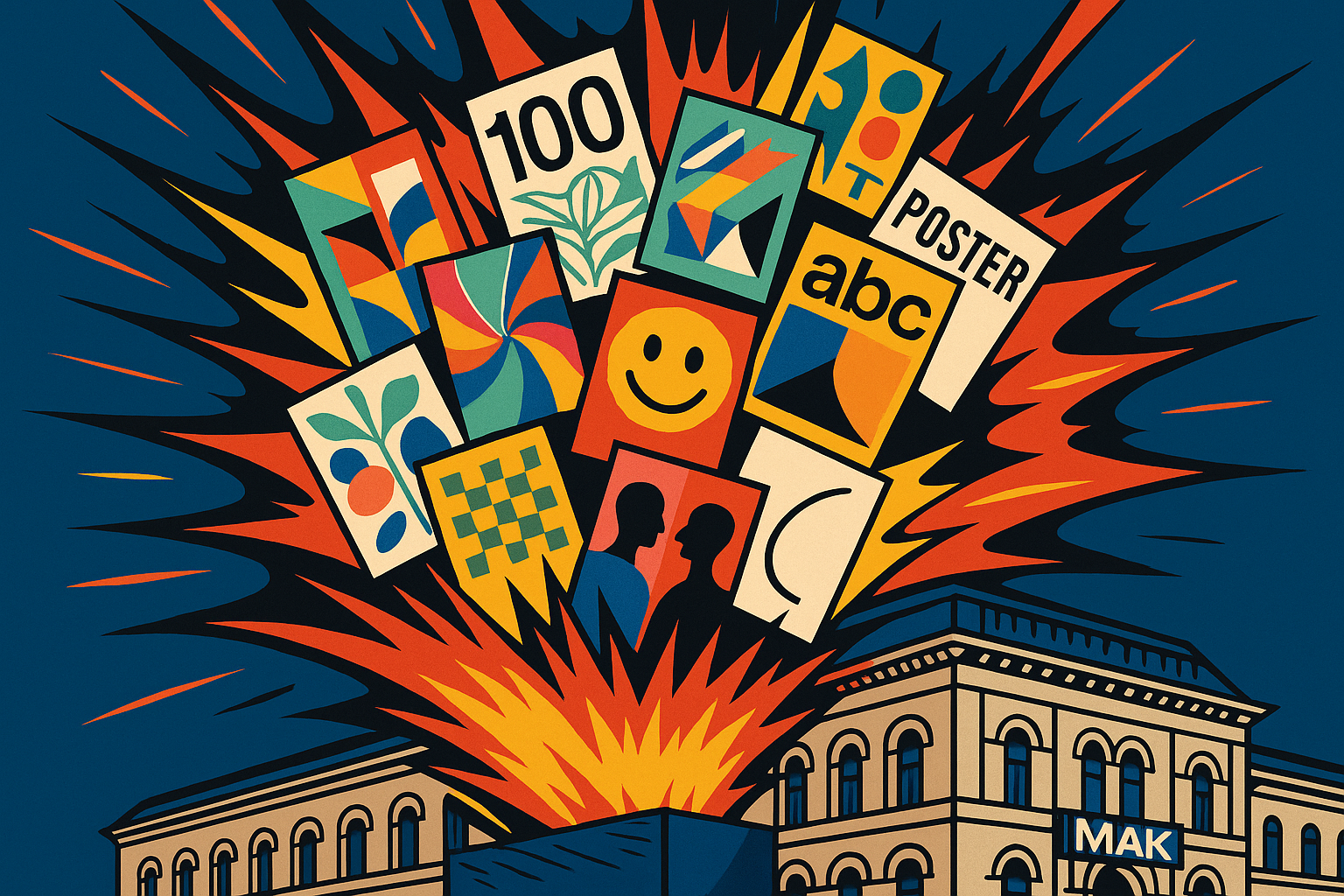 Titelbild zu „Kreative Explosion in Wien: Die 100 besten Plakate aus DACH erobern das MAK!“