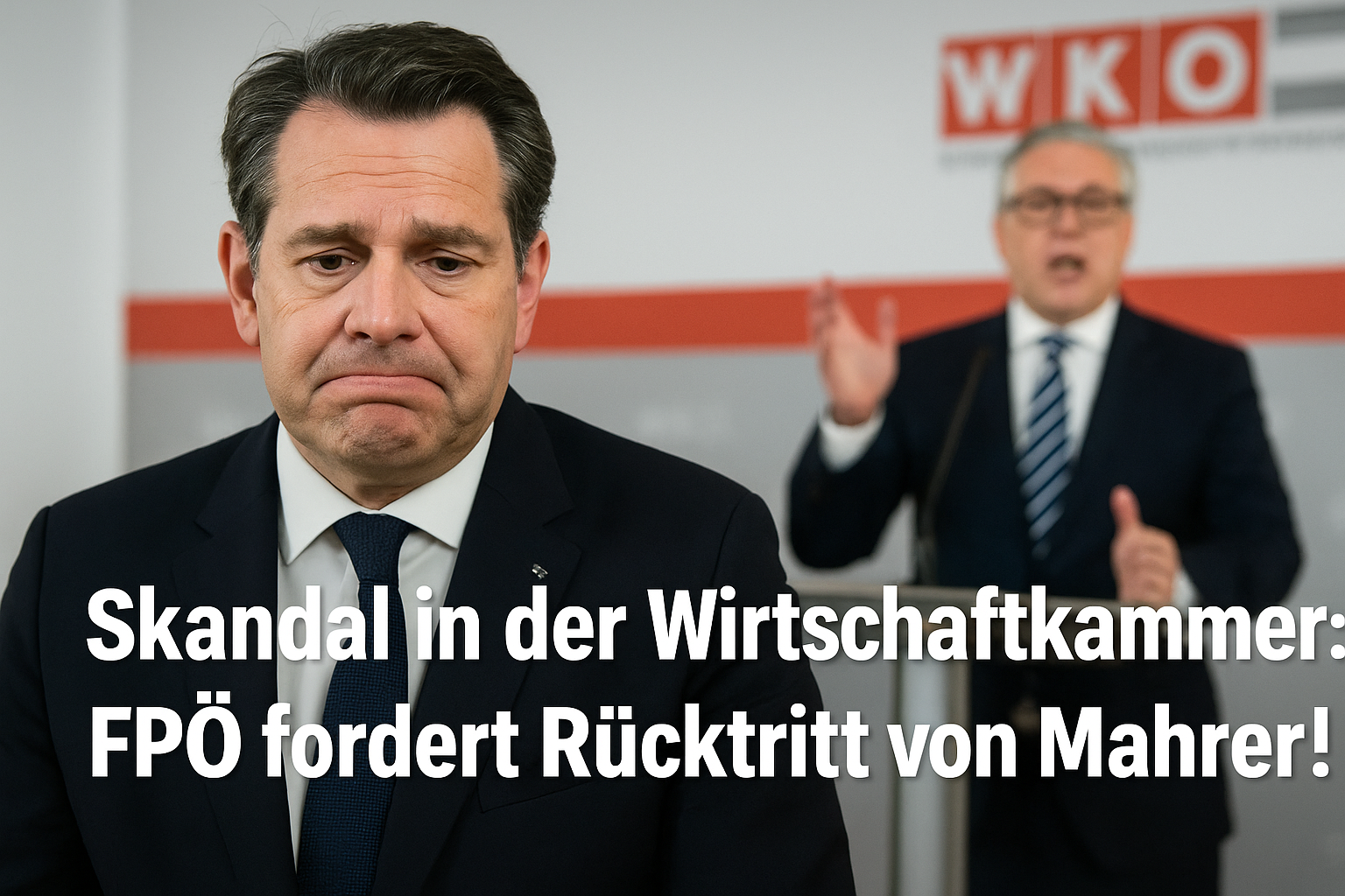 Titelbild zu „Skandal in der Wirtschaftskammer: FPÖ fordert Rücktritt von Mahrer!“