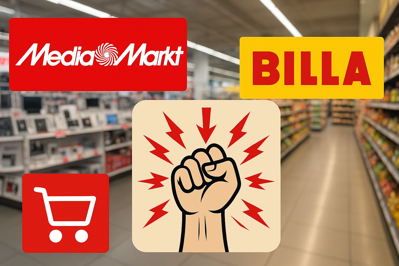 Titelbild zu „Revolution im Handel: MediaMarkt, Billa und Co. setzen neue Maßstäbe!“