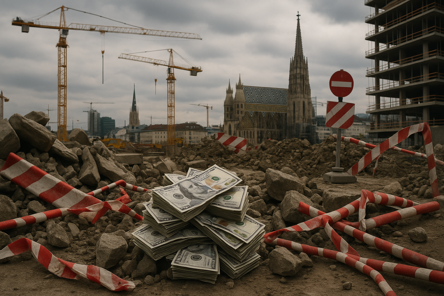 Titelbild zu „Bau-Chaos in Wien: Milliarden verpuffen – Bürger zahlen die Zeche!“