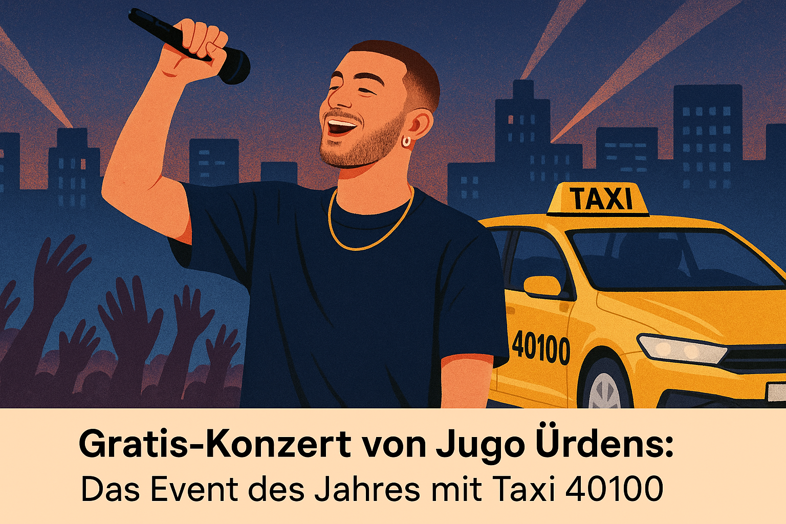 Titelbild zu „Gratis-Konzert von Jugo Ürdens: Das Event des Jahres mit Taxi 40100“