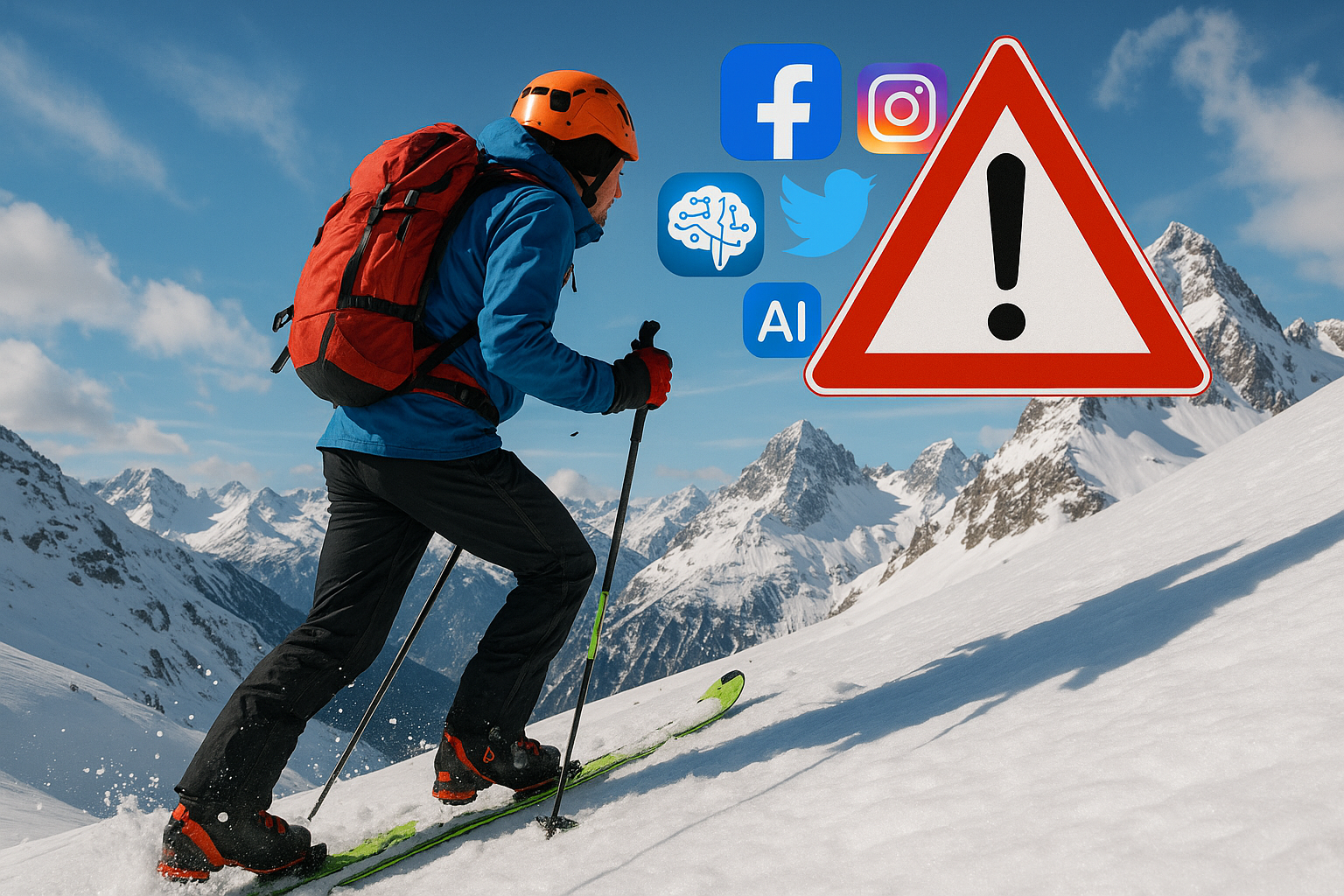 Titelbild zu „Skitouren in Gefahr? Experten warnen: KI und Social Media können tödlich sein!“