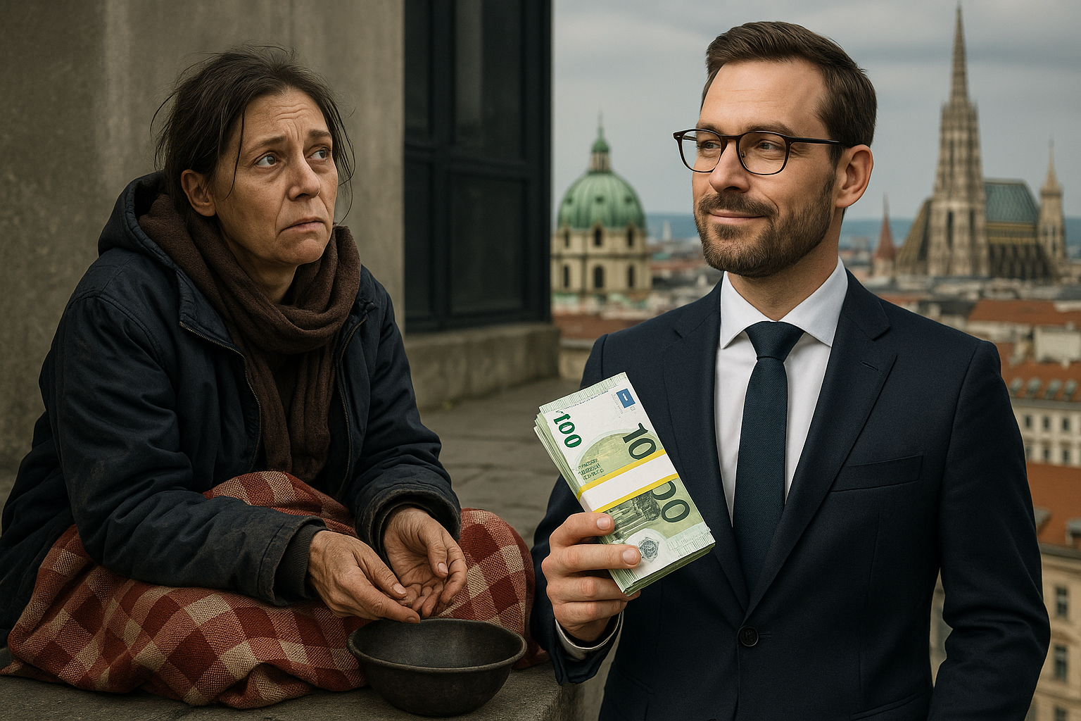 Titelbild zu „Wiener Sparwut: Sozialbereich leidet, während Reiche verschont bleiben!“
