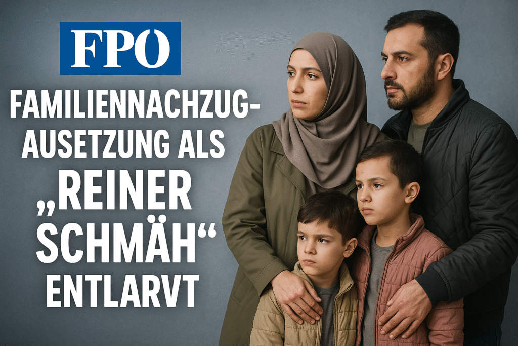 FPÖ-Kritik: Familiennachzug-Aussetzung als „reiner Schmäh“ entlarvt!