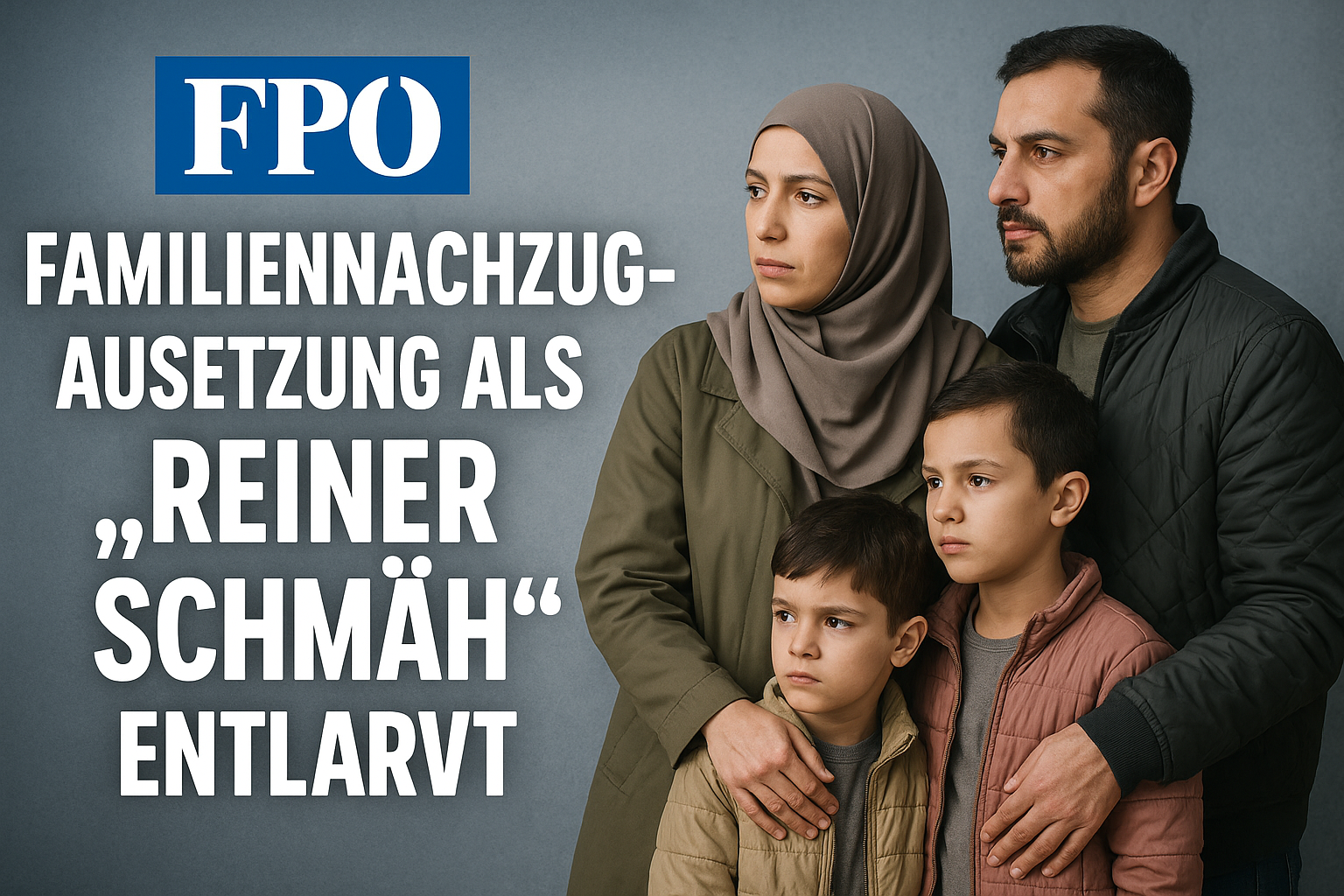 Titelbild zu „FPÖ-Kritik: Familiennachzug-Aussetzung als „reiner Schmäh“ entlarvt!“