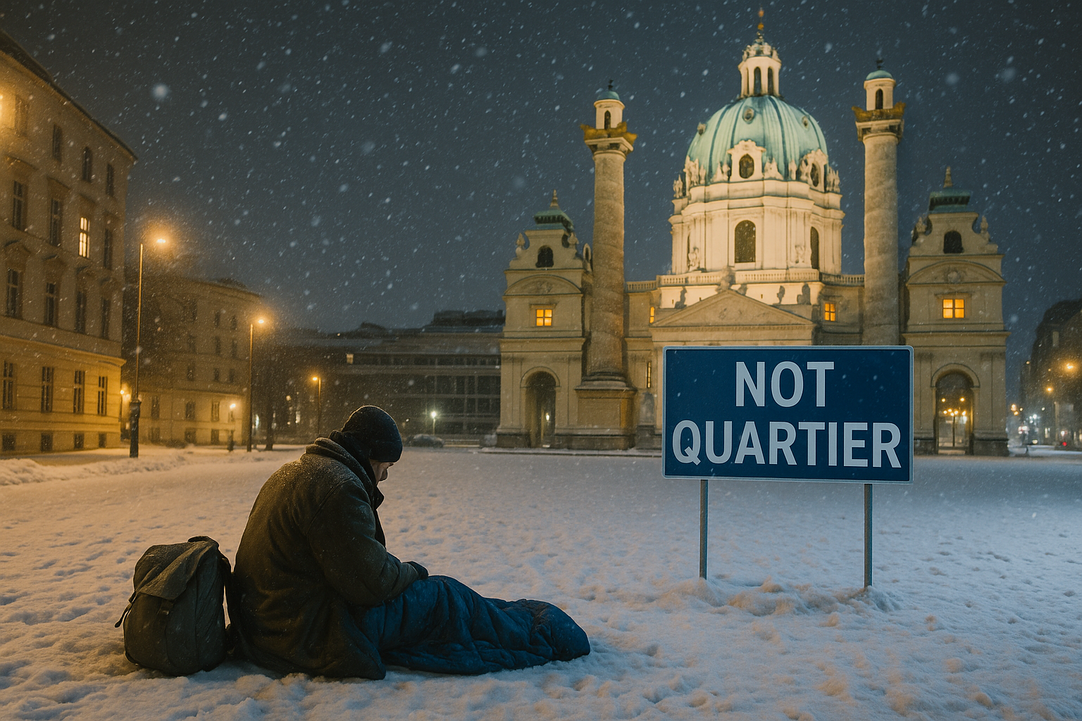 Titelbild zu „Kälte-Schock in Wien: Notquartiere für Obdachlose aufgestockt!“