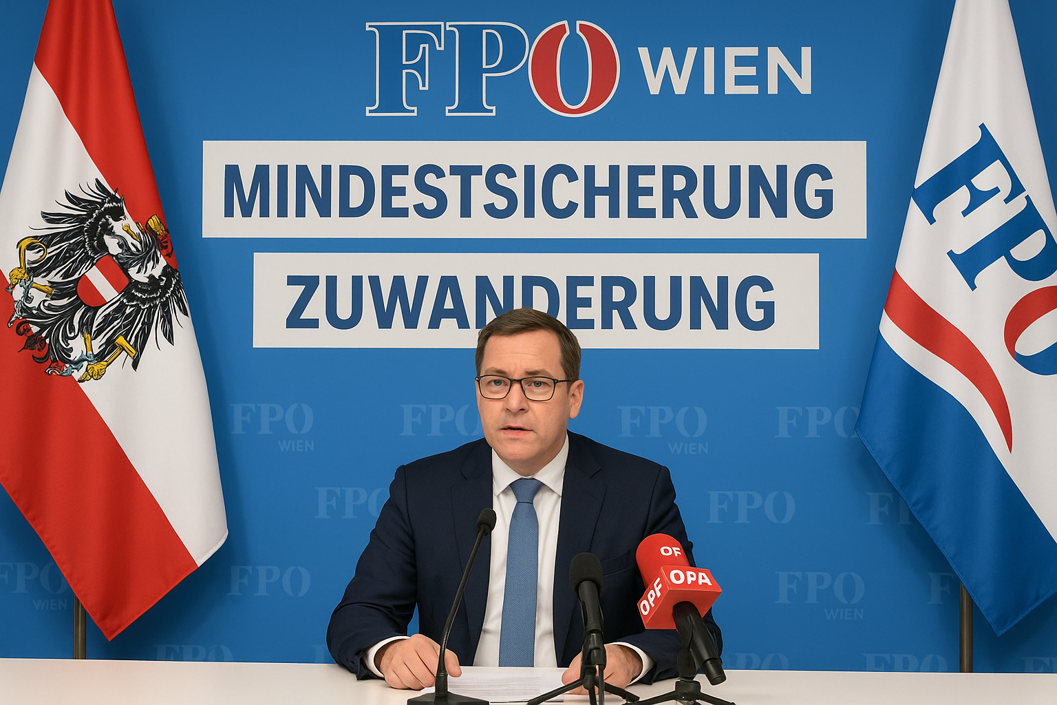Titelbild zu „FPÖ-Wien Pressekonferenz zur Mindestsicherung und Zuwanderung“