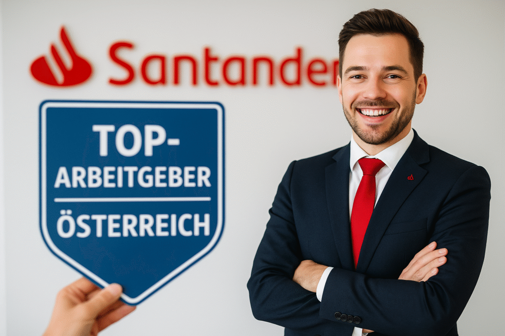 Santander als Top-Arbeitgeber in Österreich ausgezeichnet
