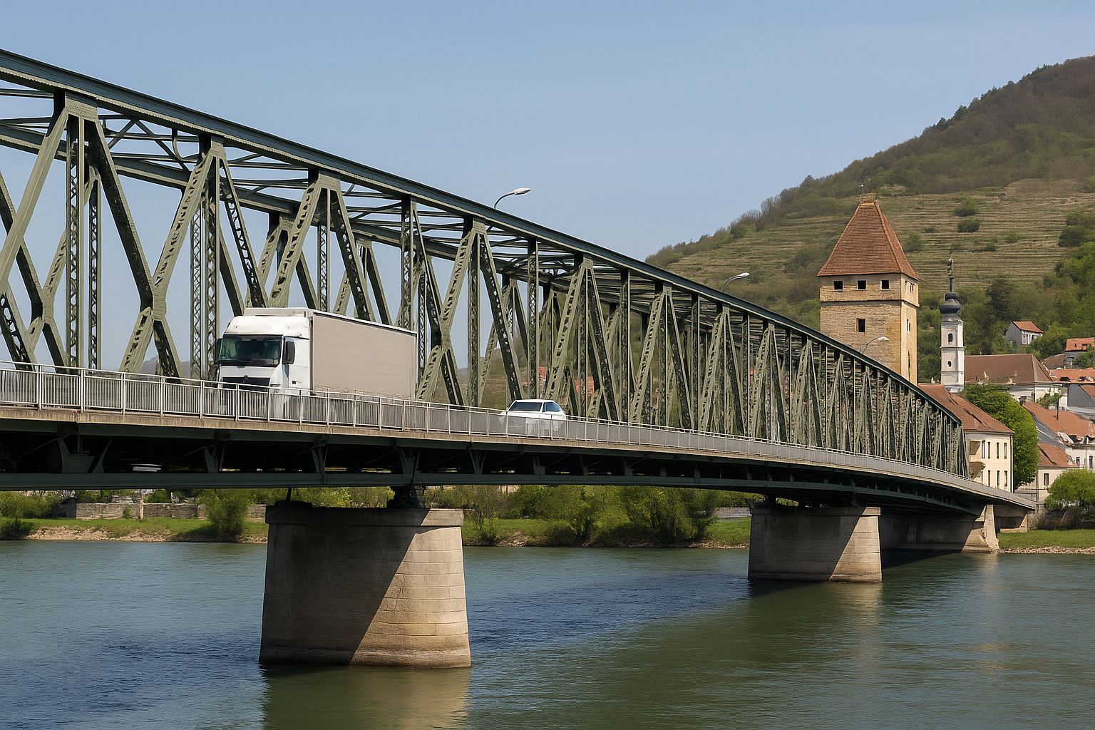 Titelbild zu „Donaubrücke Stein-Mautern: Sicherung der Verkehrsverbindung“