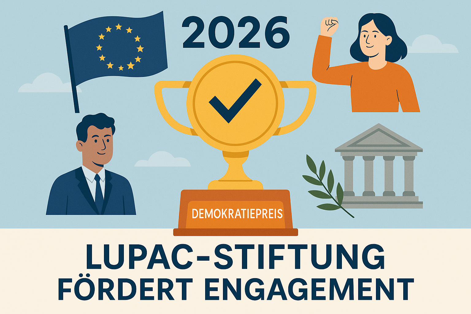 Titelbild zu „Demokratiepreis 2026: Lupac-Stiftung fördert Engagement“