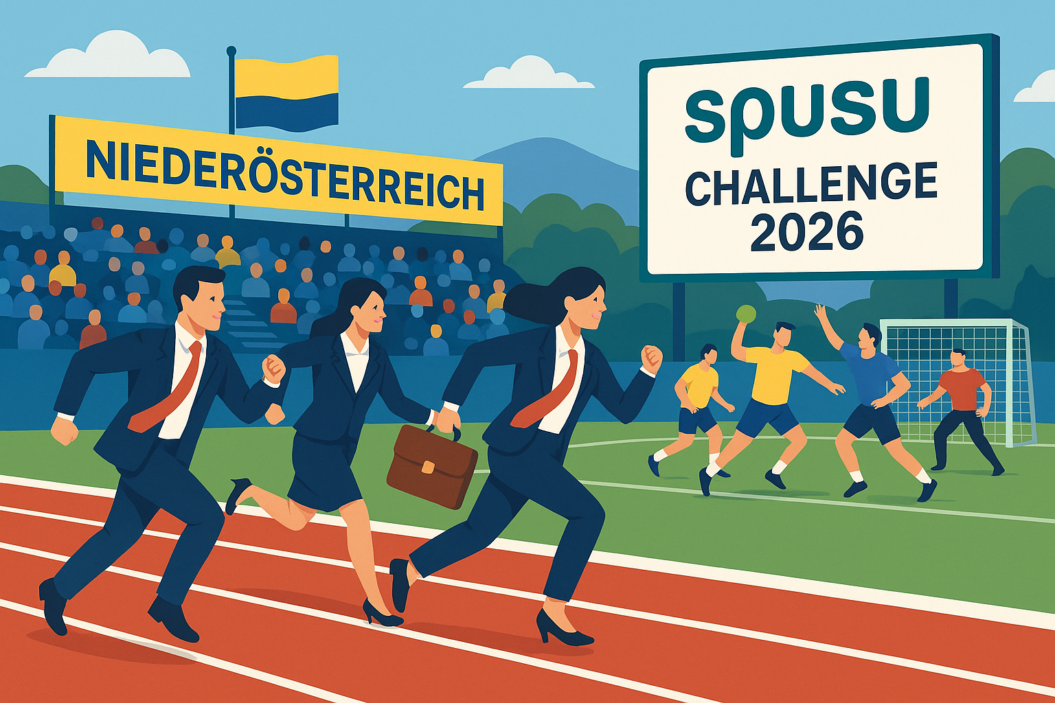 Titelbild zu „Niederösterreichs Firmen im Sportfieber: Die spusu Challenge 2026“