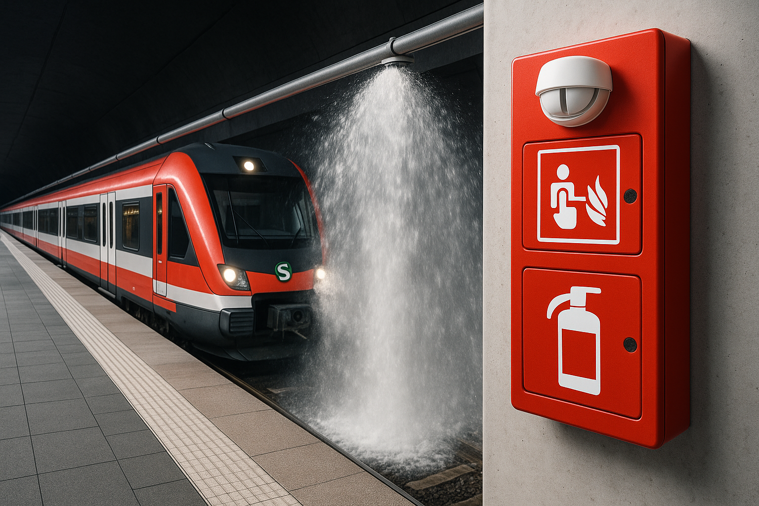 Titelbild zu „Innovatives Brandschutzsystem für S-Bahn-Stationen“
