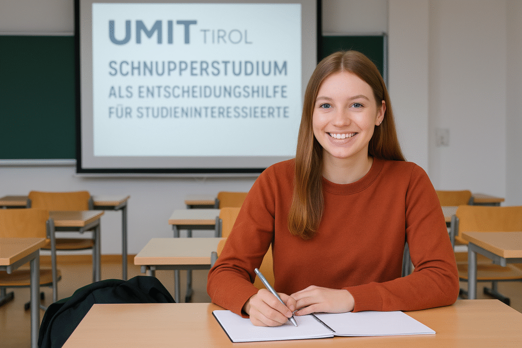 UMIT TIROL Schnupperstudium als Entscheidungshilfe für Studieninteressierte