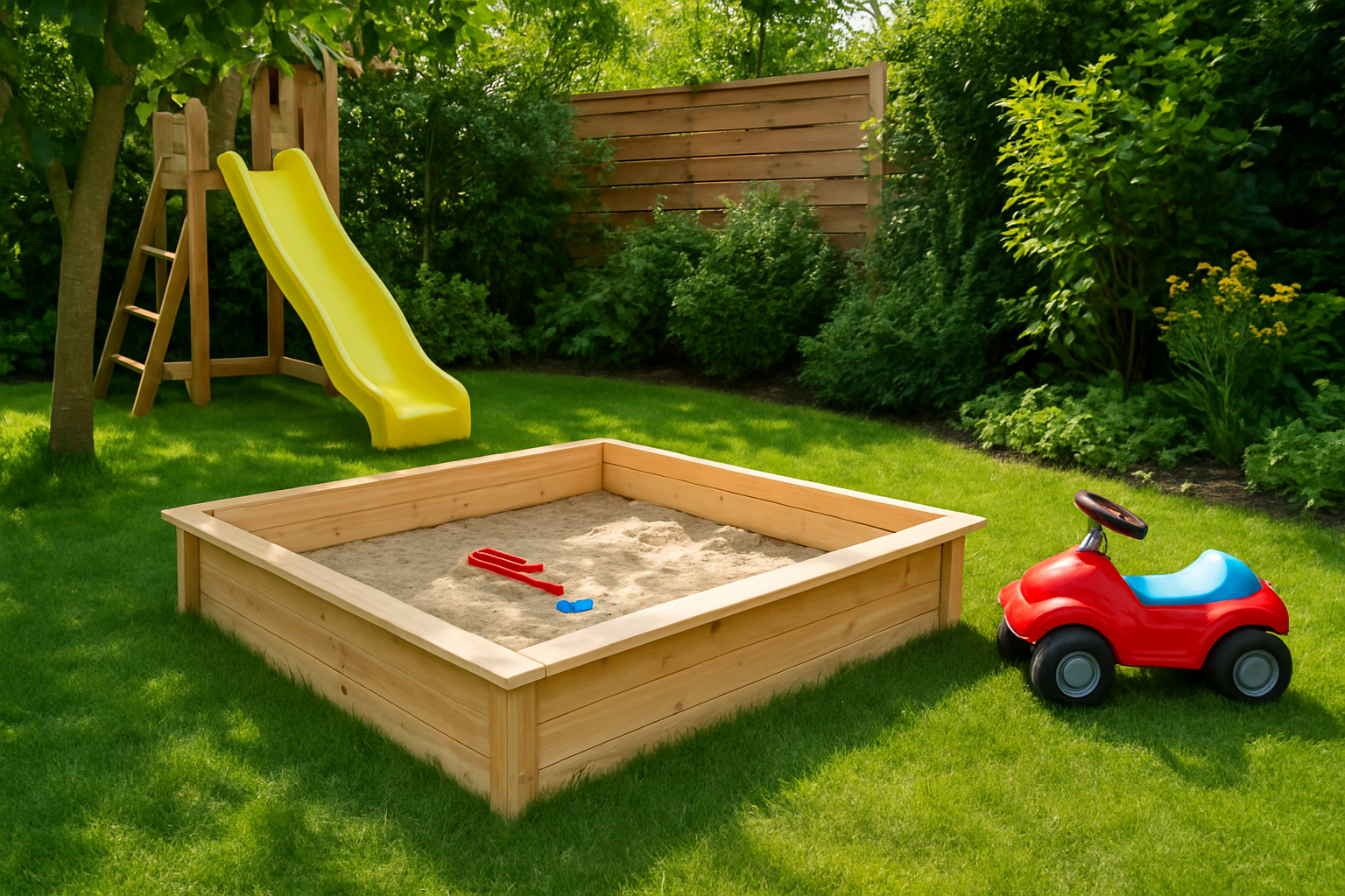 Titelbild zu „Familienfreundliche Gartengestaltung: Tipps für sichere Spielbereiche im Freien“