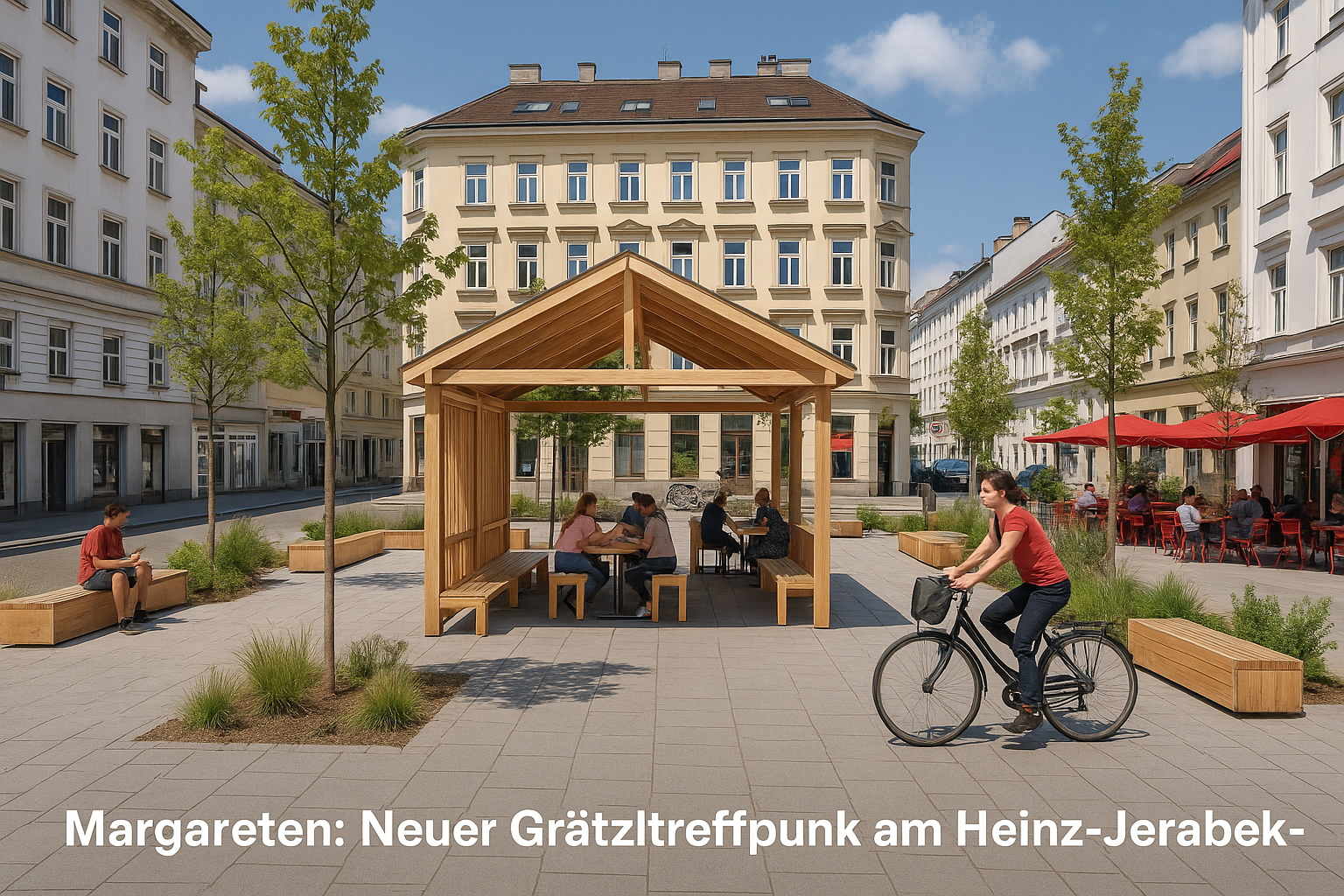 Titelbild zu „Margareten: Neuer Grätzltreffpunkt am Heinz-Jerabek-Platz“