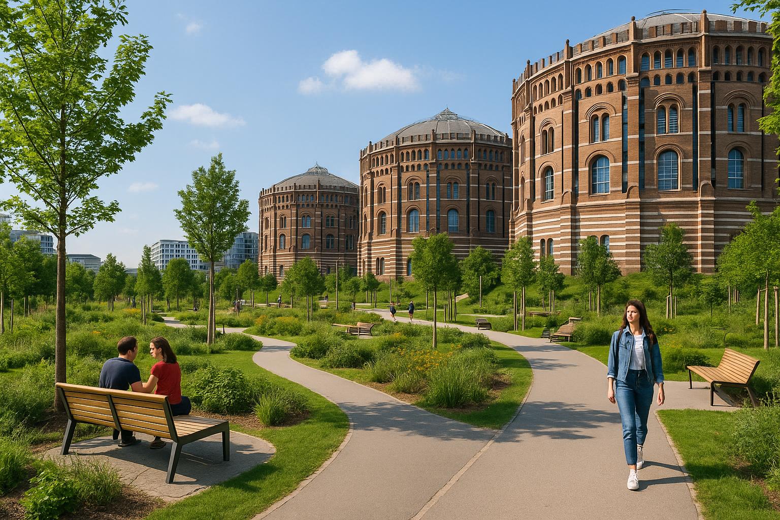 Titelbild zu „Wien: Neuer Park im Gasometervorfeld als grüne Oase“