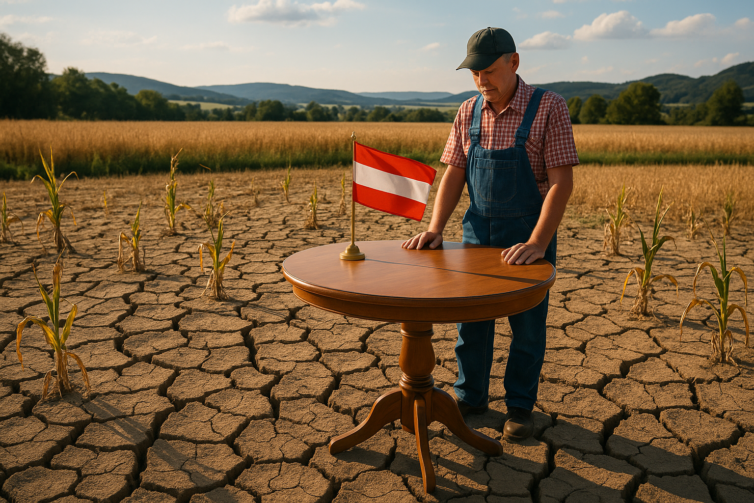 Titelbild zu „Trockenheit bedroht Österreichs Landwirtschaft: Runder Tisch im Fokus“