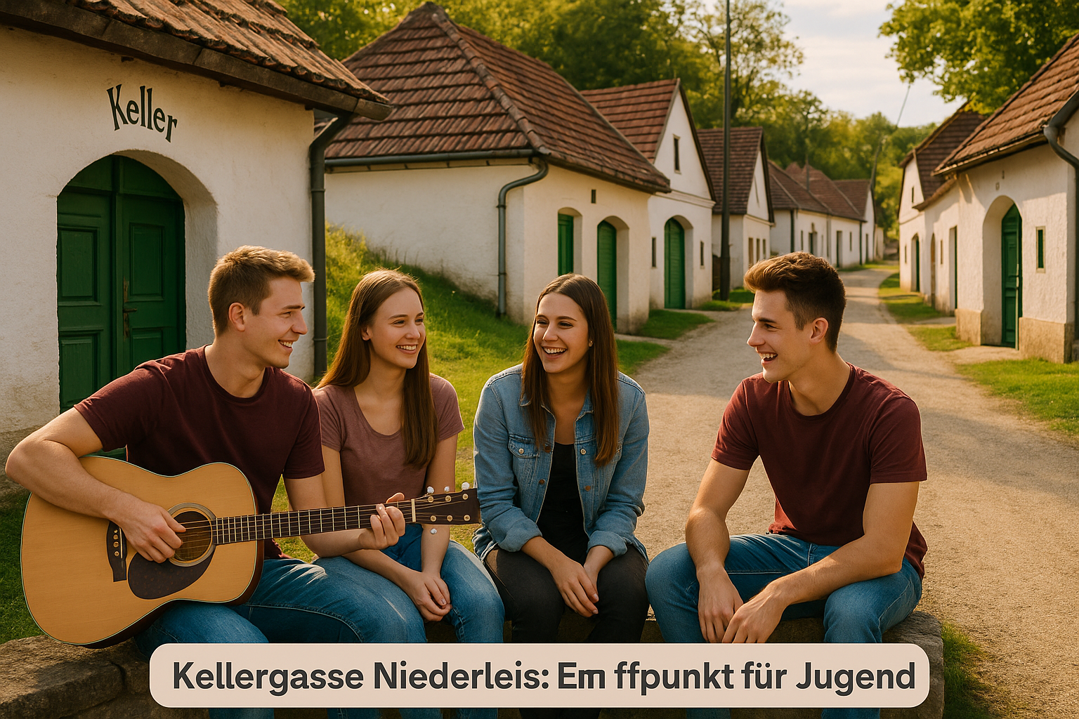 Titelbild zu „Kellergasse Niederleis: Ein Treffpunkt für die Jugend“