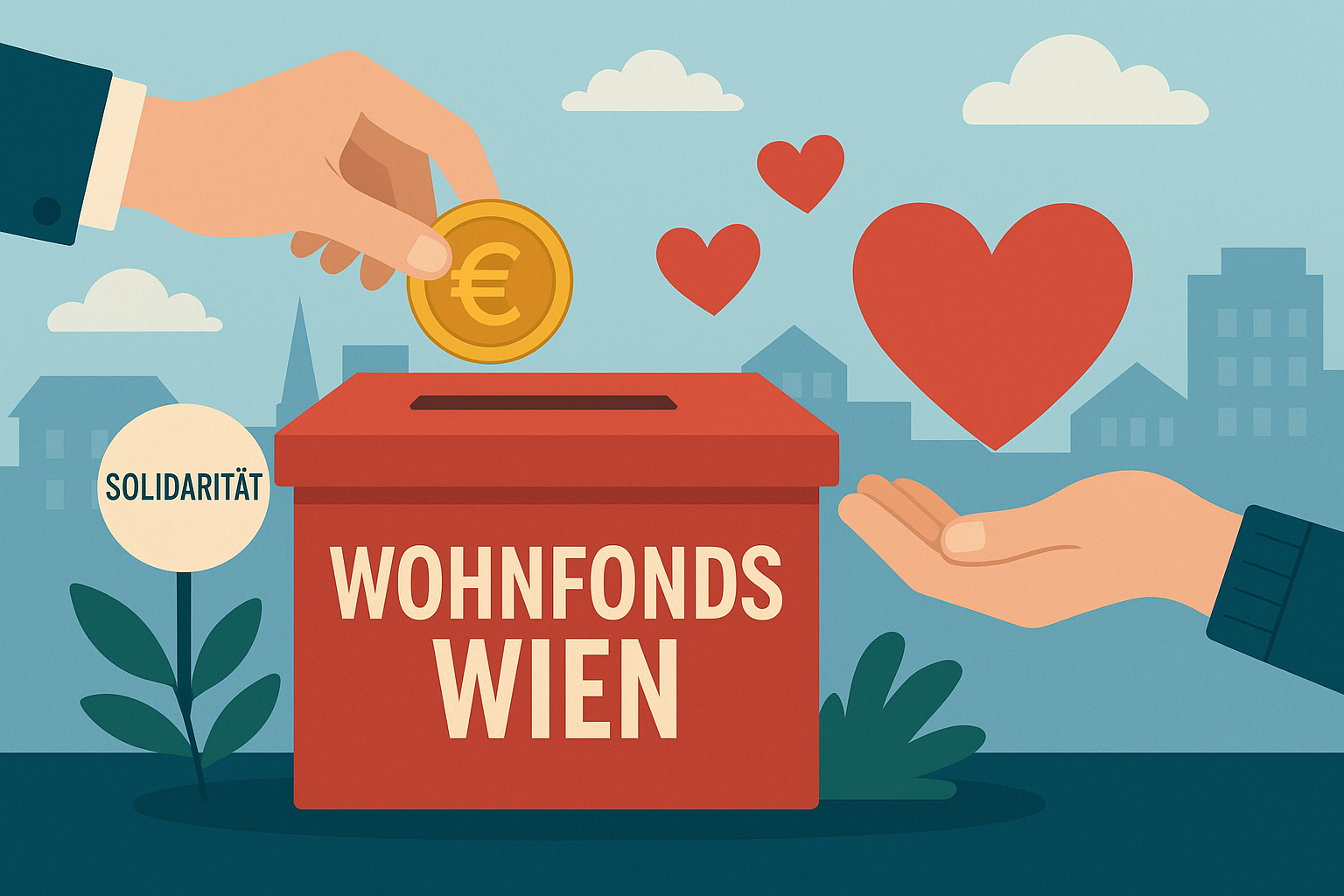 Titelbild zu „Wohnfonds Wien: Solidarität und Spende für einen guten Zweck“