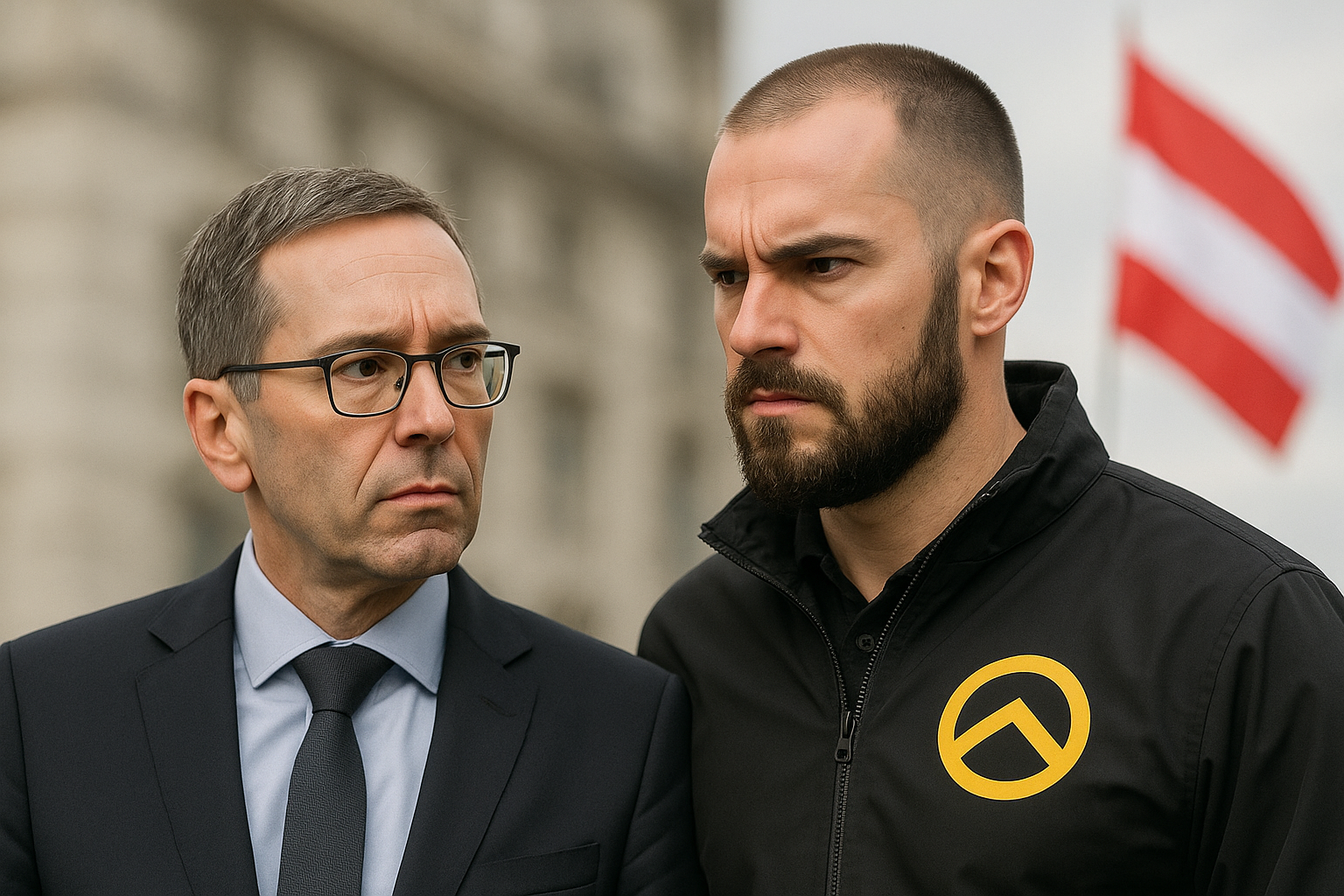 Titelbild zu „Kickls umstrittene Nähe zu den Identitären im Fokus“