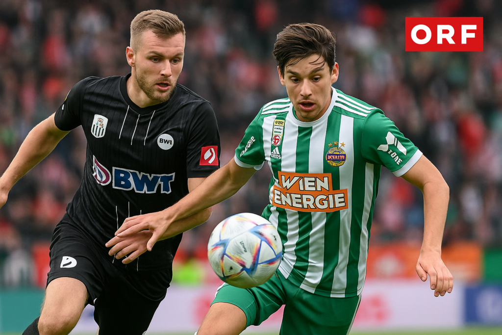 Titelbild zu „Bundesliga-Topspiel: LASK trifft auf Rapid Wien im ORF“